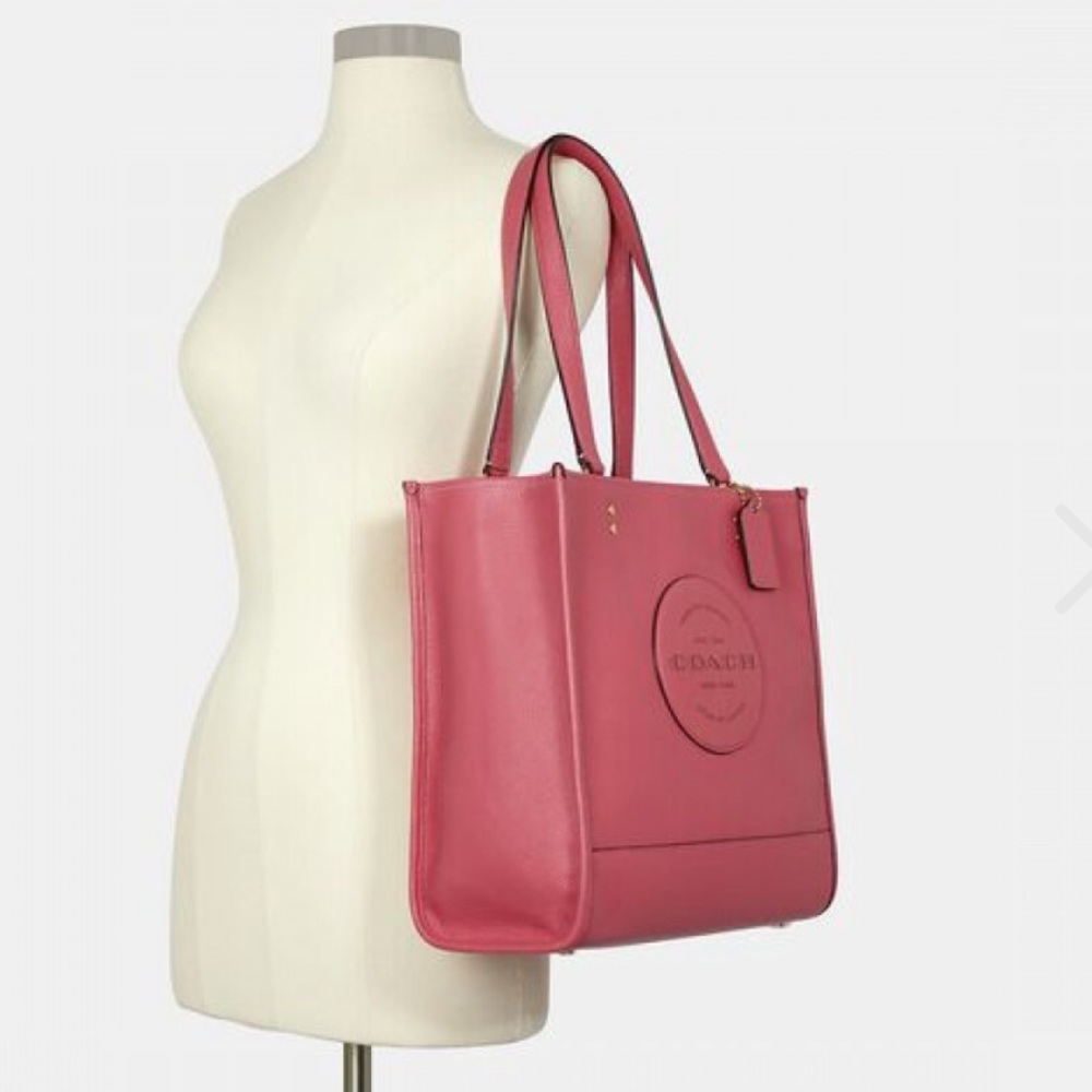 Coach Pink Leather Tote Bag